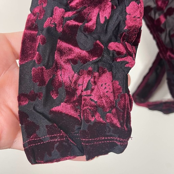 Free People Midnight Combo Magic Hour Velvet Burnout Bodysuit NWT Size XS - Picture 6 of 12